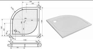 Душевой поддон Эстет Омега ФР-00000763 100x100см белый